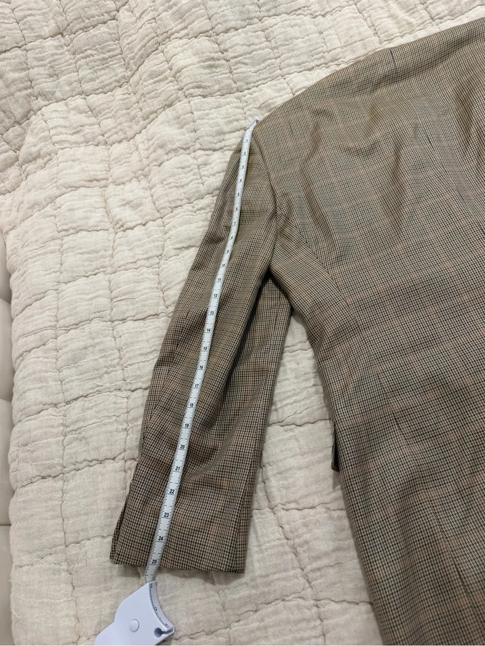 Brooks Brothers Regent Ethomas Silk and Wool Brown Houndstooth Check Blazer
